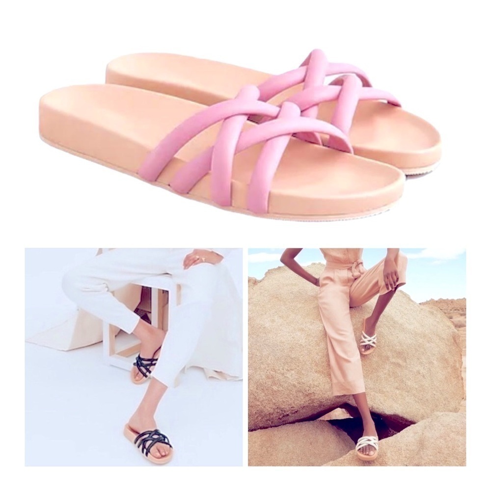 J. Crew Pacific Cushy Padded Strap Sandal - Pink/Nude